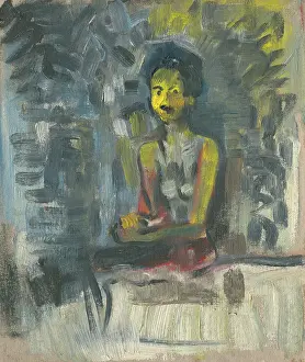 Apprehension Prints: Seated Woman, 1935-1940. Creator: Arnold Peter Weisz-Kubincan