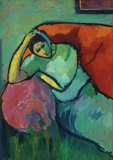 Javlensky Prints: Seated woman, c1909. Creator: Javlensky, Alexei, von (1864-1941)