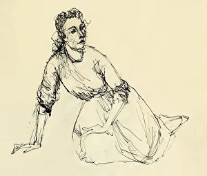 Seated woman, c1950. Creator: Shirley Markham