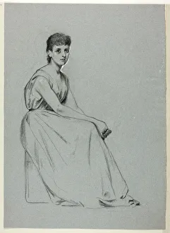 Marks Henry Stacey Prints: Seated Woman Facing Right, n. d. Creator: Henry Stacy Marks