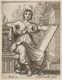 Bosse Abraham Collection: Seated Woman Holding a Tablet, late 17th, mid 18th century