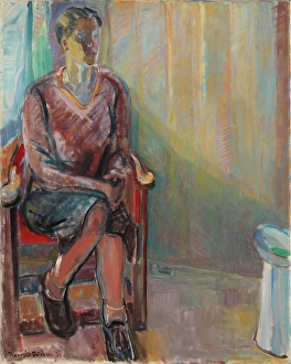 1931 Prints: Seated Woman in an Interior, 1931. Creator: Thorvald Erichsen