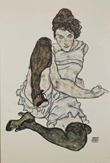 Images Dated 12th November 2015: Seated Woman with Legs Drawn Up, 1917. Artist: Schiele, Egon (1890-1918)