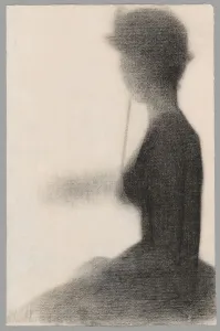 Georges Pierre Seurat Prints: Seated Woman with a Parasol (study for La Grande Jatte)