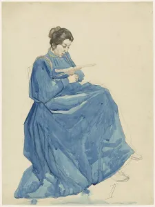 Seated woman reading, 1874-1918. Creator: Martinus van Andringa