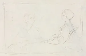 Two Seated Women (verso), 1856-1860. Creator: Edgar Degas (French, 1834-1917) Two Seated Women (verso), 1856-1860. Creator: Edgar Degas (French, 1834-1917)