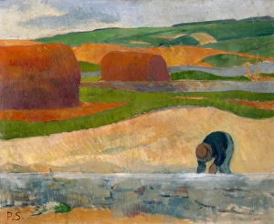 Gatherer Prints: Seaweed Gatherer, about 1890. Creator: Paul Serusier