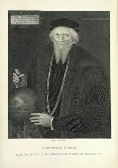 Mapmaking Prints: Sebastian Cabot in old age, c1474, (1869). Creator: Samuel Rawle