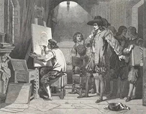 Sebastian Gomez Discovered by His Master, Murillo, At Work, from 'Illustrated L