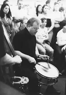 Drum Prints: Sebastian de Krom, Brecon Jazz Festival, Powys, Wales, 2003. Creator: Brian Foskett