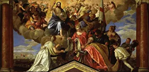 Galleon Prints: Sebastiano Venier giving thanks to the Redeemer after the Battle of Lepanto