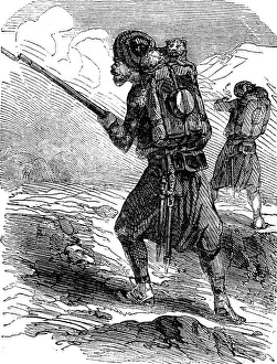 Zouaves Prints: Sebastopol; A Souave Soldier with his Cat, 1854. Creator: Unknown