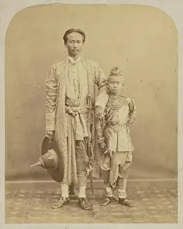 Southeast Asia Prints: The Second Ambassador of Siam and his Son, 1860-1861. Creator: Nadar