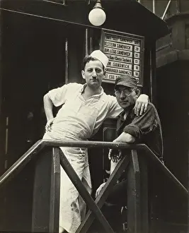 Cookery Prints: Second Avenue Lunch/ Posed Portraits, New York, about 1933. Creator: Walker Evans