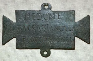 Freedmen Prints: Second century Roman bronze plaque with a dedication to Feronia