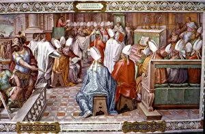 Constantinople Gallery: Second Council of Constantinople, held in 553 a. C. under the pontificate of Pope Vigilio