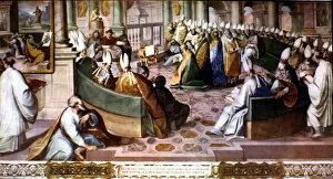 Images Dated 4th July 2013: Second Council of Nicaea, held in 787 under Pope Adrian I and the reign of Constantine VI