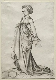 Martin Schongauer German Prints: The Second of the Foolish Virgins. Creator: Martin Schongauer (German, c. 1450-1491)