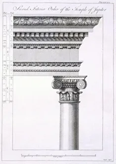 Covered Wagons Prints: Second Interior Order of the Temple of Jupiter, pub. 1764. Creator: Robert Adam (1728-92)