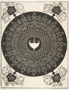 Knot Design Prints: The Second Knot. Interlaced Roundel with an Amazon Shield in its Center