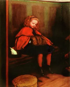 Pre Raphaelite Prints: My Second Sermon, 1864, (1947). Creator: John Everett Millais