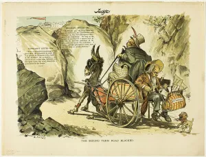 Presidents Prints: The Second Term Road Blocked, from Judge, 1884. Creator: Grant Hamilton