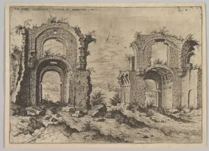 Second View of the Baths of Diocletian, from set of Roman Ruins, 1550 Second View of the Baths of Diocletian, from set of Roman Ruins, 1550