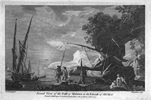 Strait Prints: Second View of the Gulf of Messina in the Island of Sicily