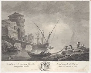 Fishing Boats Gallery: Second View of Marseille, ca. 1776. Creator: Jacques Aliamet