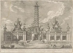 Tribute Prints: The Seconda Macchina for the Chinea of 1758: The Porcelain Tower of Nanjing
