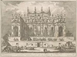 Orchestra Collection: The Seconda Macchina for the Chinea of 1764: A Magnificent Gallery Illuminated at Night