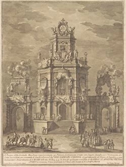 Chin And Xe8 Gallery: The Seconda Macchina for the Chinea of 1776: A Palace with a Loggia for the Lottery Draw