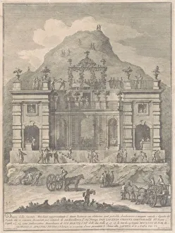 Vasi Giuseppe Prints: The Seconda Macchina for the Chinea of 1778: A Dwelling near Monte Testaccio, 1778