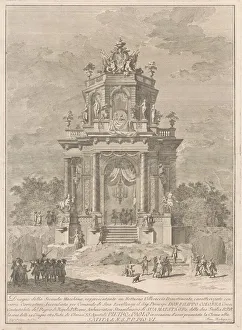 Tribute Prints: The Seconda Macchina for the Chinea of 1782: A Countryside Festival at Night, 1782