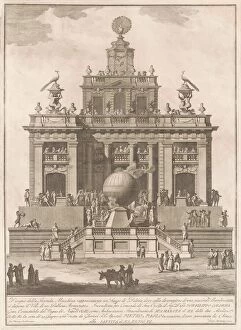 Chin And Xe8 Gallery: The Seconda Macchina for the Chinea of 1785: A Pleasure Palace with an Air Balloon, 1785