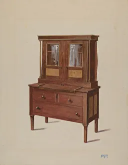 Secretary Bookcase, c. 1936. Creator: Rex F Bush Secretary Bookcase, c. 1936. Creator: Rex F Bush