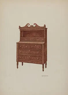 William Kieckhofel Prints: Secretary Cabinet, 1935 / 1942. Creator: William Kieckhofel