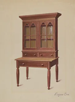 Linen Press Gallery: Secretary Desk, c. 1936. Creator: Eugene Croe