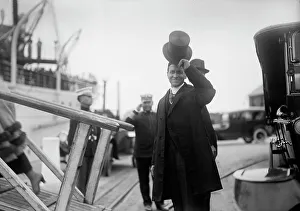 Tipping Hat Prints: US Secretary of War Newton Diehl Baker boarding Mayflower with Allied Commission