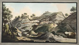 Sebastiano Prints: Section of a part of the cone of the Mountain of Somma, 1776