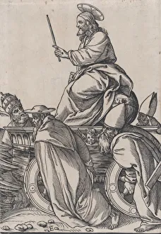 Bishops Mitre Collection: Section E: Christ riding on a triumphal cart, from The Triumph of Christ, 1836
