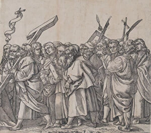 Vecellio Collection: Section F: Saints holding crosses, books, and weapons, from The Triumph of Christ, 1836