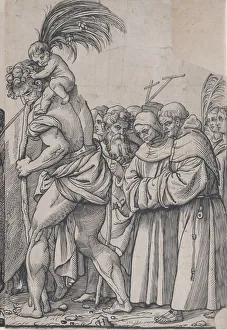 Section H: Saint Christopher carrying the Christ Child, from The Triumph of Christ, 1836