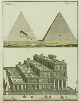 Babylonia Prints: Section and interior of the Great Pyramid
