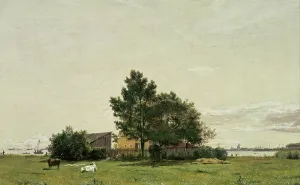 1836 Prints: Section near the Lime Kiln with a View towards Copenhagen, 1836. Creator: Christen Kobke