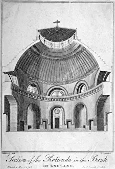 Rotunda Prints: Section of the Rotunda at the Bank of England, City of London, 1796