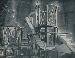 Cylinder Collection: Section By Section Mounts The Huge Steel Framework of the Hookers Cylinder, c1935
