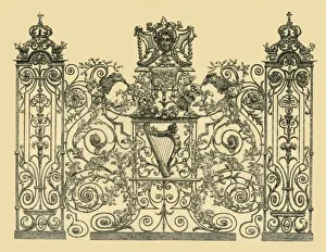 Hampton Court Prints: Section of the Tijou Screen, late 17th century, (1881). Creator: J Brooke