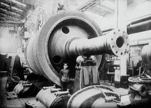 Ship Building Prints: Section of Turbine for VATERLAND, between c1910 and c1915. Creator: Bain News Service