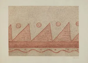 Wall Decoration Prints: Section of Wall Decoration-Mission San Francisco de Assis (Dolores), c. 1940